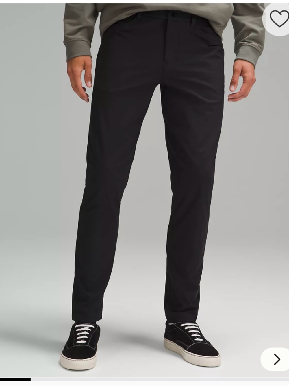 Lululemon ABC Slim-Fit 5 Pocket Pant Warpstreme in Black Size 30